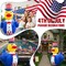1 Pc 4 ft Patriotic Inflatable 4th of July Large Giant Duck (Suit Style)